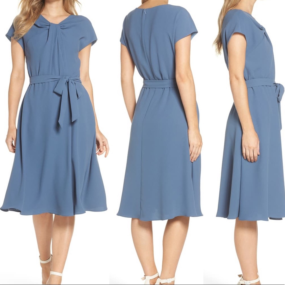 Gal Meets Glam Vivian Twist Neck Fit n’ Flare sz 6